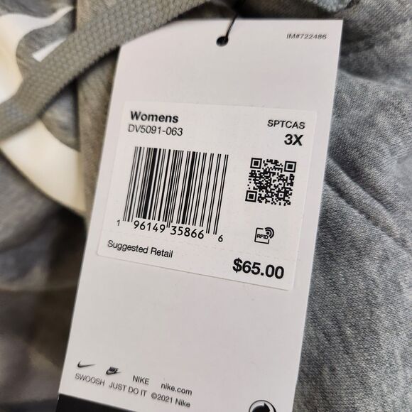 Nike Women’s Plus Size Hoodie 3X – Gray Pullover Sweatshirt - Unworn - Picture 5 of 5